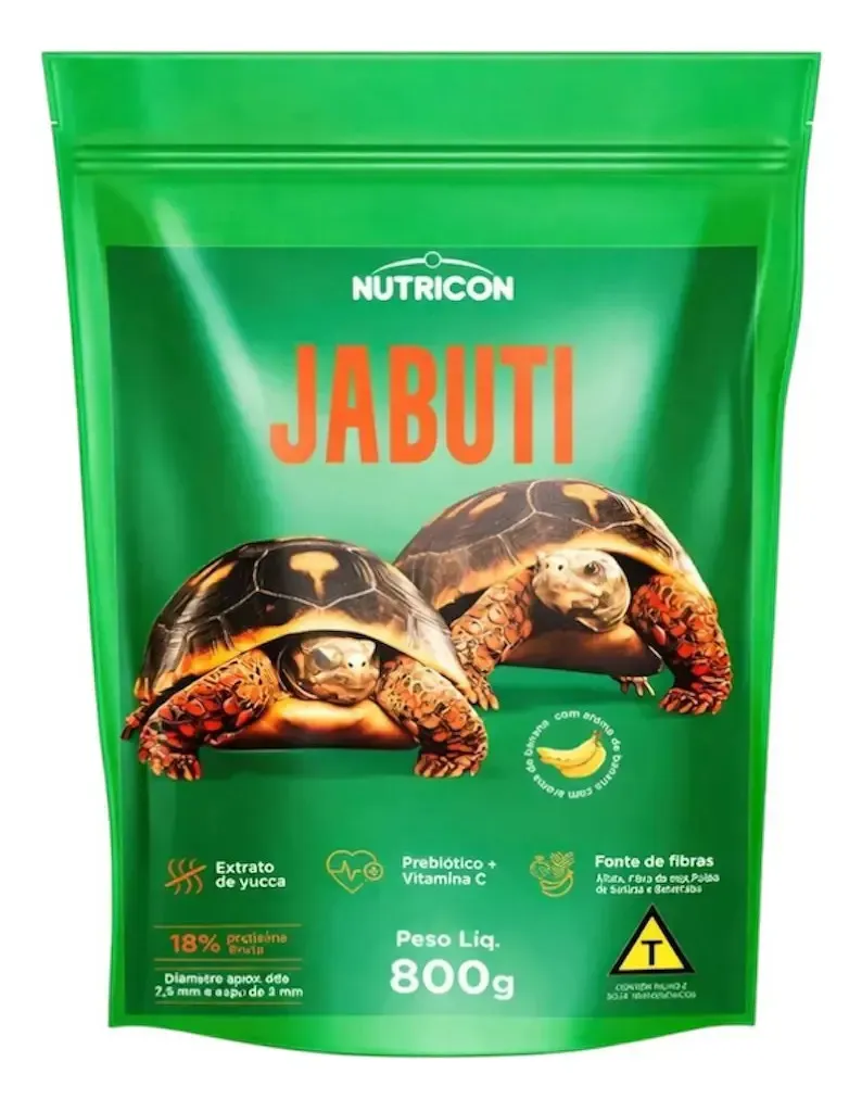 Ração Nutricon Para Jabuti Bag Saco 800g Fonte De Fibras