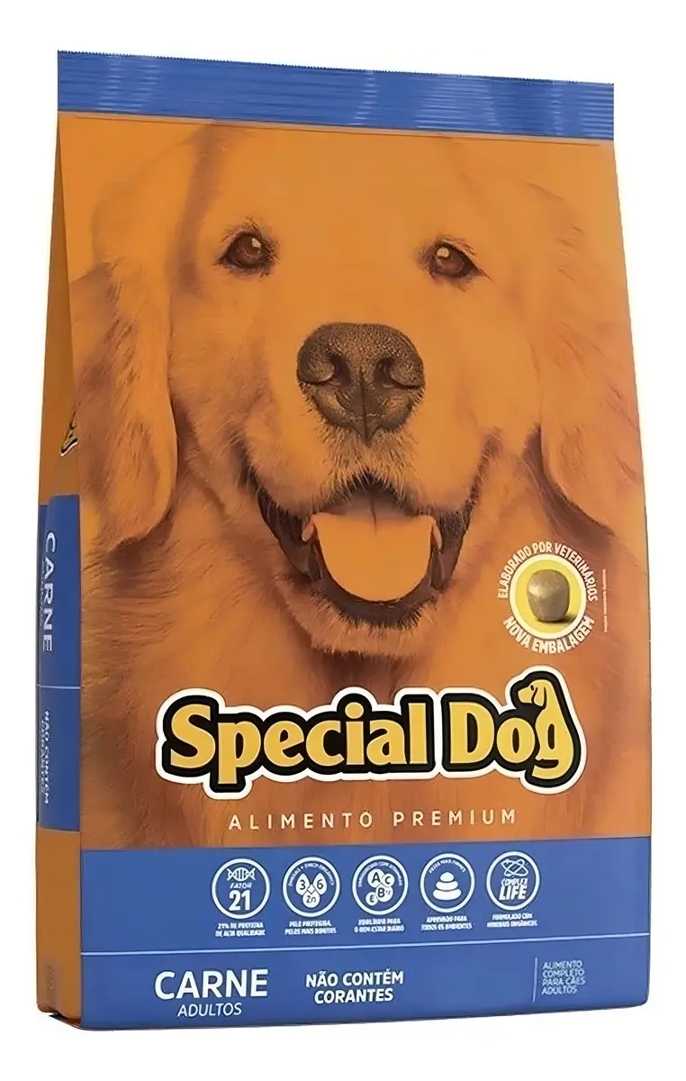 Ração Seco Special Dog Premium Cão Adulto Sabor Carne 20kg