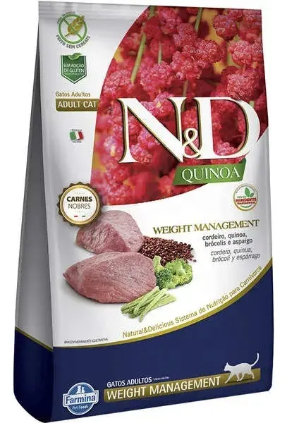 Ração Gato Farmina N&amp;d Quinoa Controle Peso Cordeiro 7,5kg