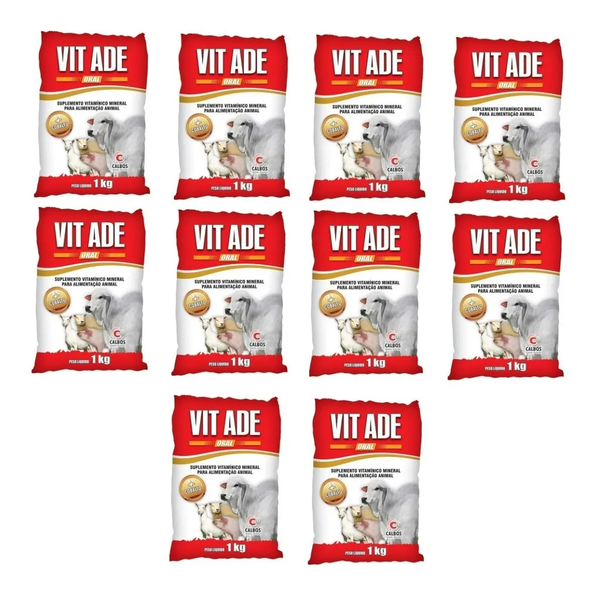 10 Vitamina Ade Oral Vitaminico - 1kg Misturar Sal/ração