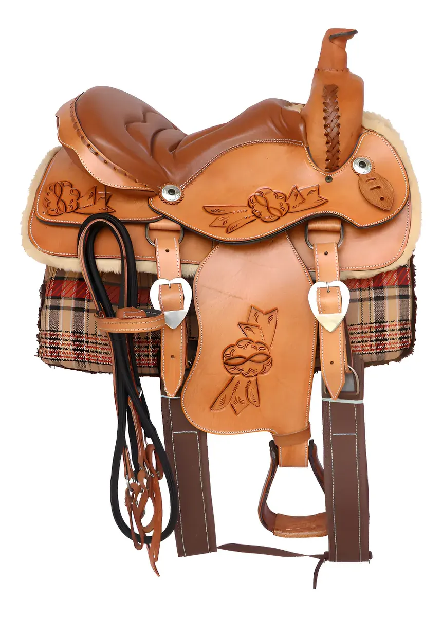 Cela Cavalo Quarto De Milha Couro Completa Passeio + Manta